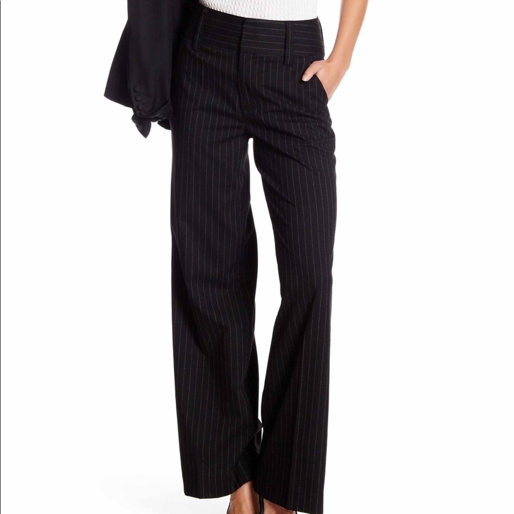 Catharine Malandrino Wide Leg Striped Trousers